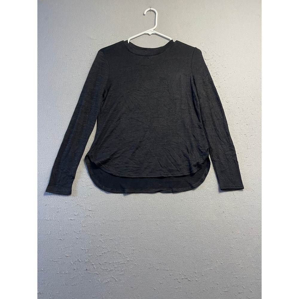 Banana Republic Luxespun Top Poly Rayon Spandex Black XS Petite Womens